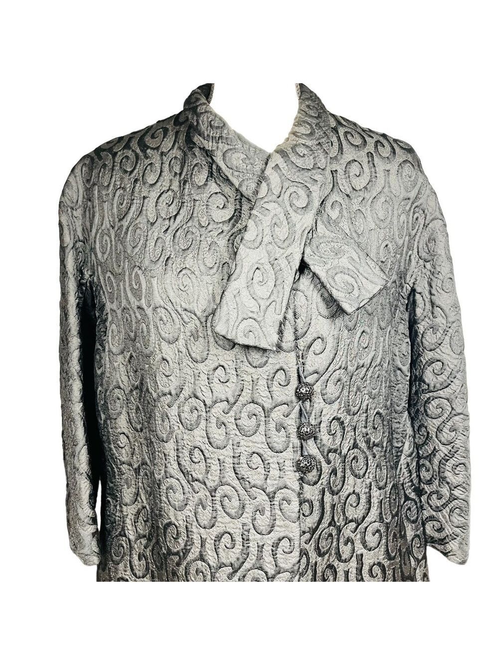 Embroided vintage dress coat - Picture 3 of 4